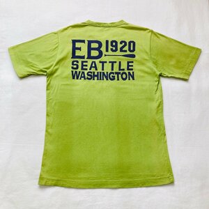 Eddie Bauer　エディバウアー　ロゴ　プリント　Tシャツ　グリーン/緑系　S　033-8319