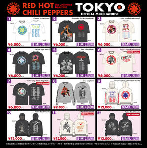 RED HOT CHILI PEPPERS 東京ドーム限定 ツアー Tシャツ　WHITE【Mサイズ】 新品