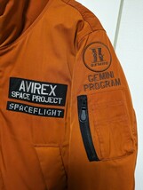 AVIREX/メンズXL/GT-10/カッコいい襟高タイプMA-1フライトジャケット/6182176オレンジ/space project/ジャンパー・ブルゾン_画像5