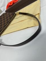 未使用品　LOUIS VUITTON ルイヴィトン N41206 ポシェット アクセソワール ダミエ　サイズ役：縦13cm 横22cm マチ5cm CA0163_画像7