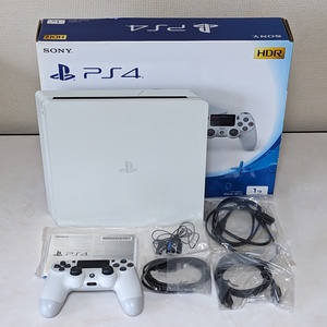 PS4 本体 CUH-2200B BO2 1TB【初期化済】グレイシャー ホワイト SONY プレイステーション4 ゲーム PlayStation4 元箱 付属品 中古 良品