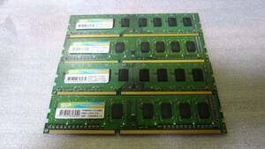 デスクトップPC用メモリー SP シリコンパワー DDR3-1333（PC3-10600） 4G×4枚＝16G 中古動作品