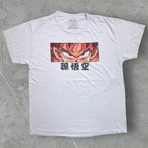 【Lサイズ】 90s ドラゴンボールZ 孫悟空 界王拳 鳥山明 ヴィンテージ 半袖Tシャツ アニメT アメリカ古着 vintage Dragon Ball Z Goku