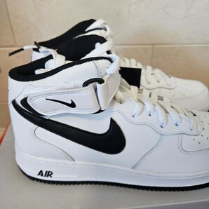 1円～ Nike Air Force 1 Mid White/Blackナイキ エアフォース1 ミッド ホワイト/ブラックの画像3