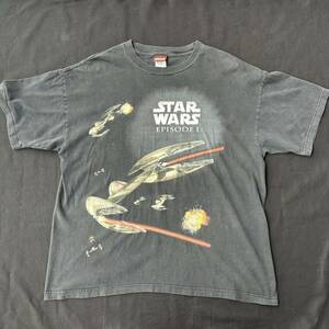 90s スター・ウォーズ エピソード1 STAR WARS Episode I The Phantom Menace ラメ入Tシャツ　1999年　vintage ヴィンテージ