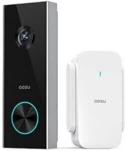 【AOSU 2K ワイヤレス カメラ付き インターホン 外出先からも通話可能 】ドアホン ビデオドアベル カメラ付き(2.4GHz