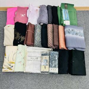  kimono together various 23 point several great number visit wear obi black undecorated fabric . tree dyeing color tomesode silk 100% Japanese clothes Japanese clothes remake material Showa Retro present condition goods secondhand goods 