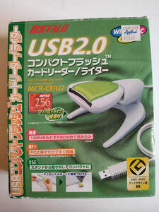 【中古動作確認品】BUFFALO　USB2.0　コンパクトフラッシュ　カードリーダー　ライター　MCR-CF/U2