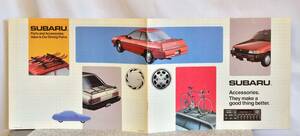 1988年 オリジナル スバル アクセサリー販売パンフレット カタログ XT ワゴン セダン 3ドアクーペ ジャスティ 北米版