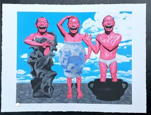 【真作】方力均　方力鈞　中国人画家　版画　アート　草間彌生　村上隆　奈良美智　ザオ・ウーキー　ロッカクアヤコ 