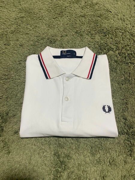 Fred Perry ポロシャツ(白紺赤) 