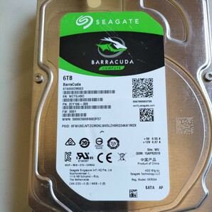 6TB HDD SEAGATE BarraCuda 中古品 動作確認の画像2