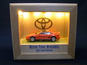 ★1円～★TOYOTA MR2 GT-S SW20 Ⅱ型 Red 1/43【豪華!無段階調光LED電飾付、オリジナル木製ケース入り!】★TOSA/トサ/MTEC