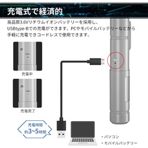 電動 精密ドライバー マグネット ビスキャッチ ペン型 ビット10種類 USB充電###ドライバDRSP-12PC###_画像5