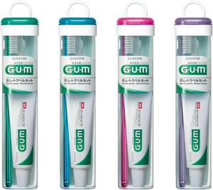 GUM(ガム) トラベルセット 携帯用 オフィス用 ミニハミガキ・歯ブラシセット [ガム・デンタルペースト22g+ガム・歯ブラシ#