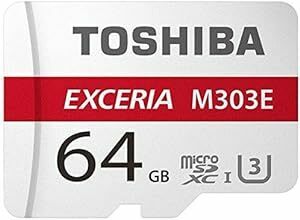 東芝 高耐久 microSDXCメモリカード 64GB Class10 UHS-ITOSHIBA EXCERIA EMU-A064