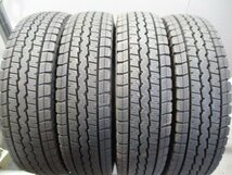 管理番号 R421 スタッドレス 中古タイヤ 2021年製 145R12 6PR 深溝 冬4本価格！DUNLOP SV01 法人宛/営業所止め送料無料 軽トラ バン_画像1