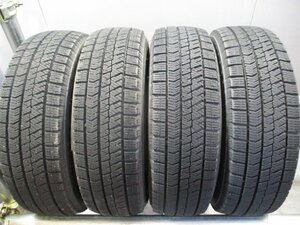 管理番号 R447　スタッドレス 中古タイヤ 155/65R13 深溝 冬4本価格！BS VRX2 法人宛/営業所止め送料無料 ワゴンR ムーヴ ミラ