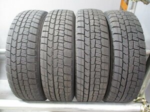 R509 中古タイヤ スタッドレス　2022年製 155/65R13 深溝 冬4本価格！ダンロップ WM02 法人宛/営業所止め送料無料 パレット ミラ