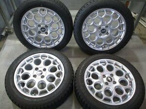 R507　中古セット スタッドレス 195/55R16 ×6.5J +46 WORKアルミ 深溝冬4本！TOYO GIZ 法人宛/営業所止め送料無料 アクア フィールダー