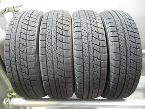 R604 中古タイヤ スタッドレス 155/65R14 バリ山 冬4本価格！BS VRX 法人宛/営業所止め送料無料 タント ワゴンR ウェイク