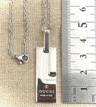 【即決/送料込み】美品 GUCCI/グッチ Gロゴ/プレート ネックレス/ペンダント(チェーン50cm)_画像8