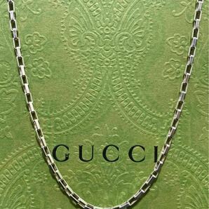 【即決/送料込み】正規品 GUCCI/グッチ スクエアチェーンネックレス(約47.2cm)シルバー925/スターリングシルバー