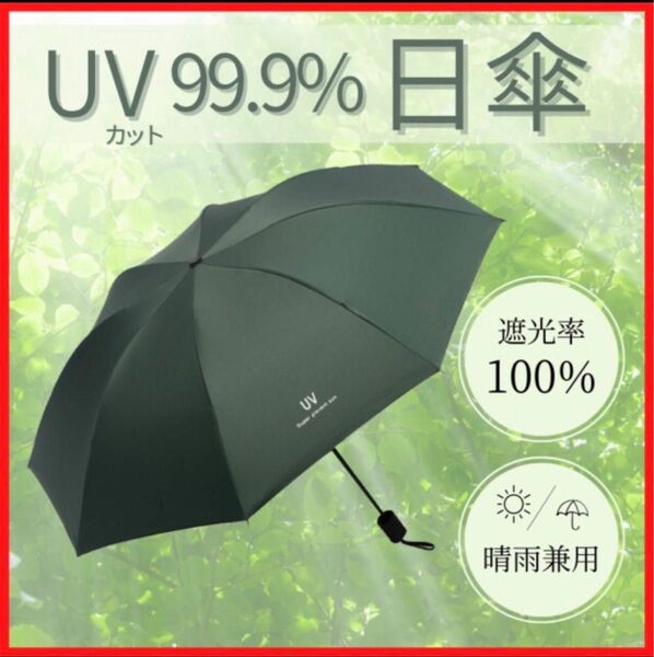 折りたたみ傘 ブラック 日傘 紫外線 遮光 遮断 UVカット 大きめ 夏 梅雨 晴雨兼用 折り畳み傘
