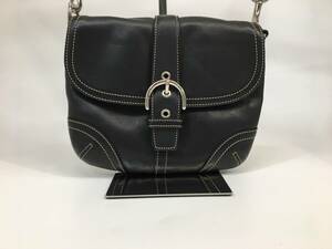 [1 jpy start!]2 Coach shoulder bag leather 7843 AB