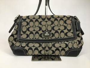 54* Coach signature shoulder bag black F13972 B