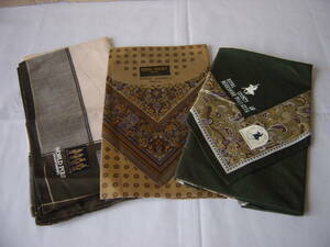  handkerchie men's 3 pieces set for man with translation unused long time period home storage goods 