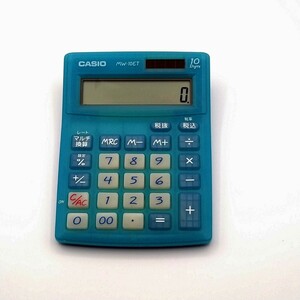 * CASIO Casio calculator count machine 10 column retro office work MW-10ET blue 