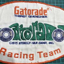 ★70’s ゲータレード Gatorade 1975年 レーシングチーム F1 刺繍 ワッペン パッチ 企業 ドリンク メーカー ビンテージ USA_画像4