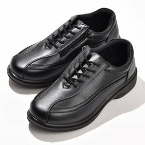 25.0cm ウォーキングシューズ ブラック シューズ 幅広 3E 軽量 メンズ 靴 匿名 