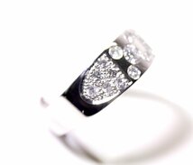 W-93☆Pt900 ダイヤモンド0.12ct/0.32ct リング 13.5号_画像3