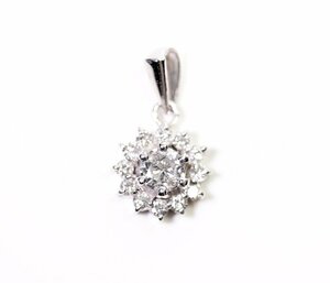 Y-43*Pt900 diamond 0.25ct/0.21ct pendant top 