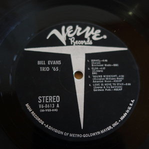 US original vangelder刻印 RVG Bill Evans TRIO 65 ビル・エヴァンス ピアノ Verve jazz analog record レコード LP アナログの画像4