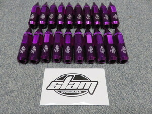 新品 SLAM製 スパイクナット レーシングナット 12-1.5 M12X1.5 各20個 パープル 紫 ネオクラシック 旧車 スタンス ホンダ トヨタ レクサス