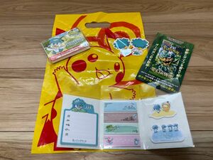 ポケモンセンター　ポケモン　ショッパー　ステッカー　クワッス　ふせん　文房具　新品未使用　変幻の仮面　パンフレット