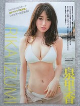 ラミネート加工『厚手』泉里香 水着 グラビア 女優 芸能人 雑誌 切り抜き8ページ(4枚組) B5フィルム _画像1