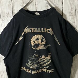 メタリカ　METALLICA バンドtシャツ　バンt 00s 黒　デカデザイン　両面デザイン　センターロゴ　ユニセックス 古着　