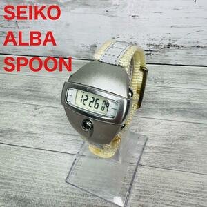 SEIKO ALBA SPOON W626-4000 時計　セイコー　アルバ　シルバー色