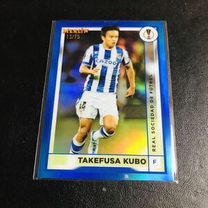 久保建英 / 2022-23 Topps Merlin Chrome UEFA Blue Refractor #/75 1:231 パラレルカード 75枚限定 カラーマッチ！ ソシエダ FC東京