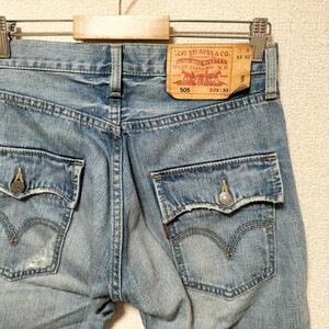 希少☆00's OLD Levi's505 デニムパンツ ジーンズ ジーパン ストレート ボトムス W29 ビンテージ オールド リーバイス505 赤タブ 古着 USED