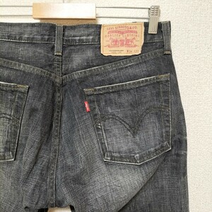 希少☆00s OLD Levi's505-09 J38 先染めブラックデニムパンツ ジーンズ ジーパン W34 ビンテージ オールド リーバイス505 日本製 古着 USED