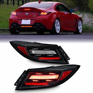 新発売 ZN8 GR86 ZD8 BRZ ファイバーLEDテールランプ クリスタルアイ ブラックタイプ 左右セット 新品