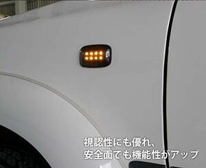 180/185 ハイラックスサーフ クリスタル LED サイドマーカー ブラック ランプ レンズ ライト 新品 左右 外装 社外 クリスタルアイ