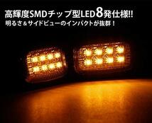 80 ランクル ランドクルーザー クリスタル LED サイドマーカー ブラック ランプ レンズ ライト 新品 左右 外装 社外 クリスタルアイ_画像2