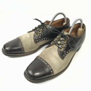 70s Vintage *ALDEN/ Alden * spec k Tey ta- shoes [10AAAA/26.5-27.0/ beige & burns tea ]o-sopetik/FOOT BALANCE*XWB66-3