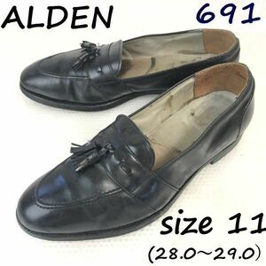  Alden /ALDEN/691 TASSEL LOAFER* tassel Loafer / moccasin / slip-on shoes shoes [11/28.0-29.0/ black /BLACK]90s?dress Shoes*pi-126